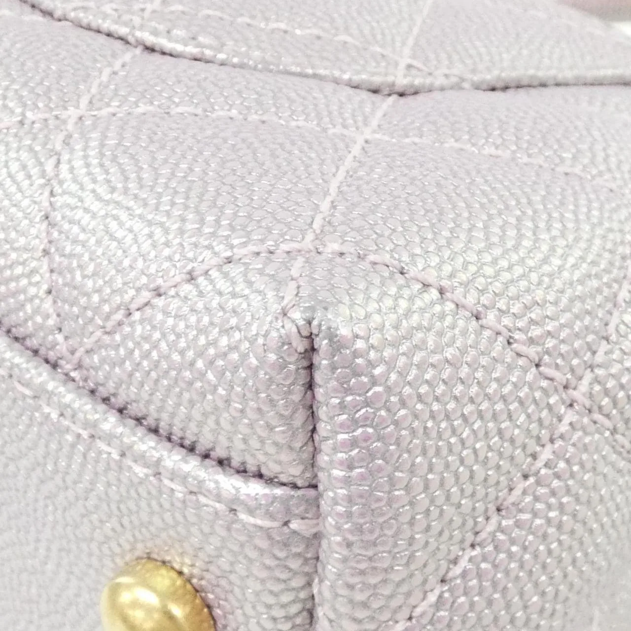 CHANEL Coco Handle AS2215 Handbag Grained Calfskin Pink Grained Calfskin Rank A - Thumbnail 3