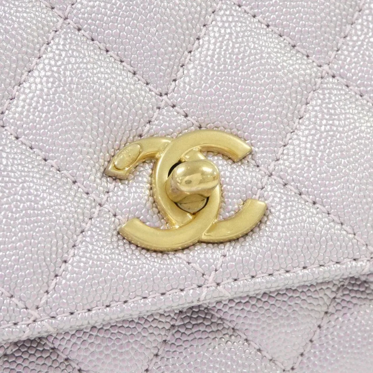 CHANEL Coco Handle AS2215 Handbag Grained Calfskin Pink Grained Calfskin Rank A - Thumbnail 4