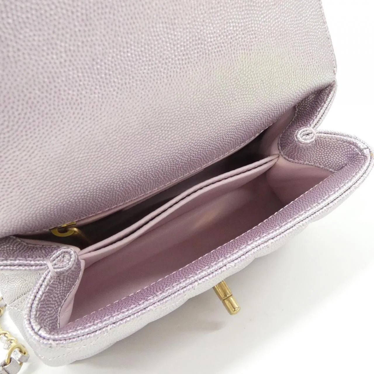 CHANEL Coco Handle AS2215 Handbag Grained Calfskin Pink Grained Calfskin Rank A - Thumbnail 8