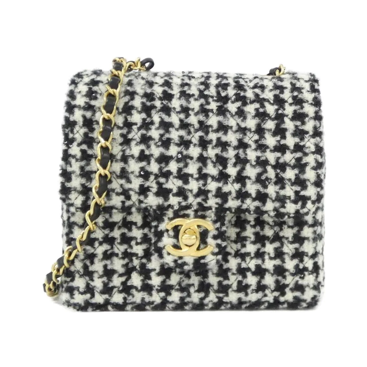 CHANEL Chanel 22 AS3648 Shoulder Tweed Black