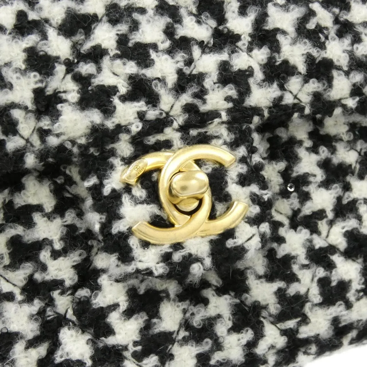 CHANEL Chanel 22 AS3648 Shoulder Tweed Black Tweed Rank A - Thumbnail 4