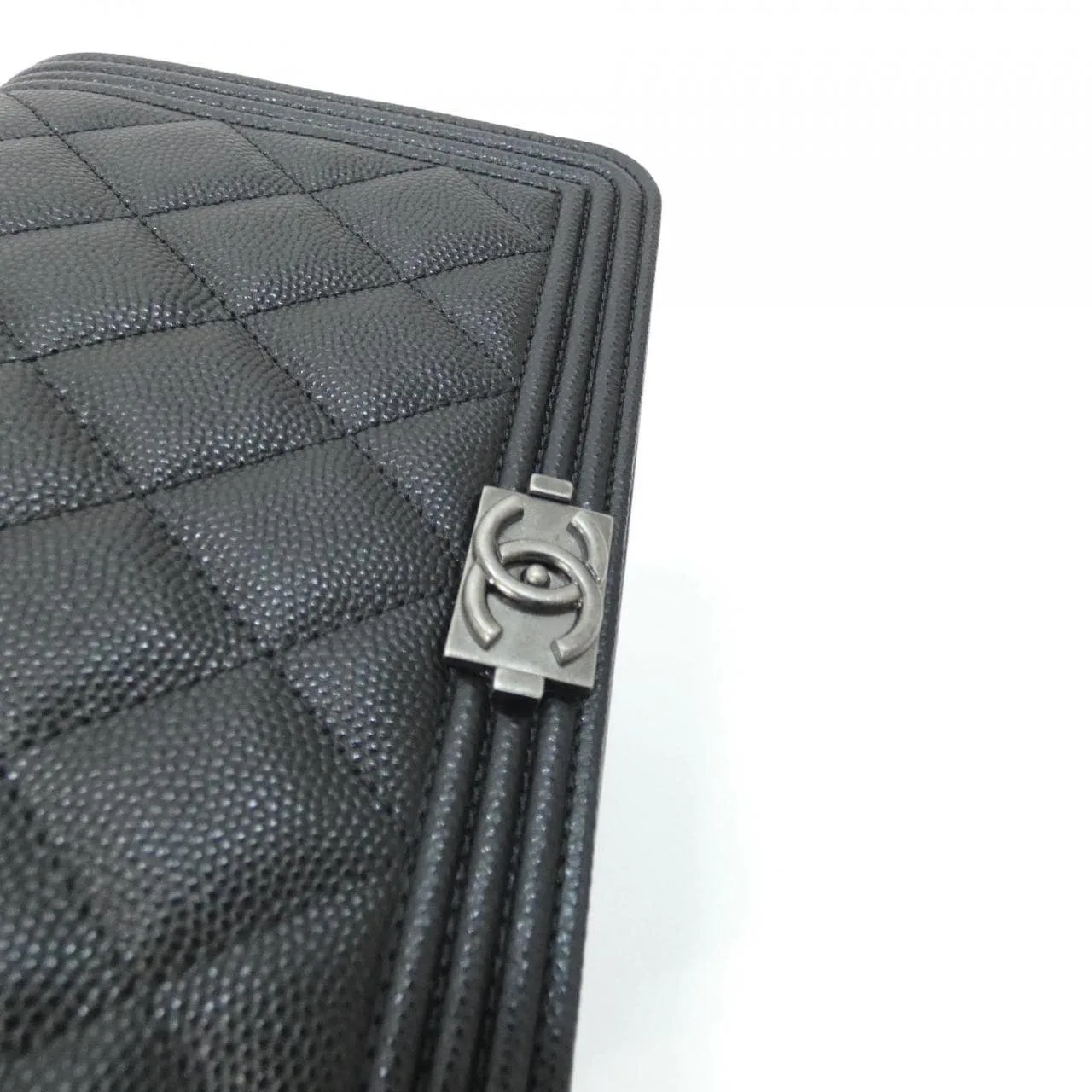 CHANEL Boy Chanel AP1117 Wallet Grained Calfskin 黑色 荔枝紋牛皮 中古品A - 縮圖 4