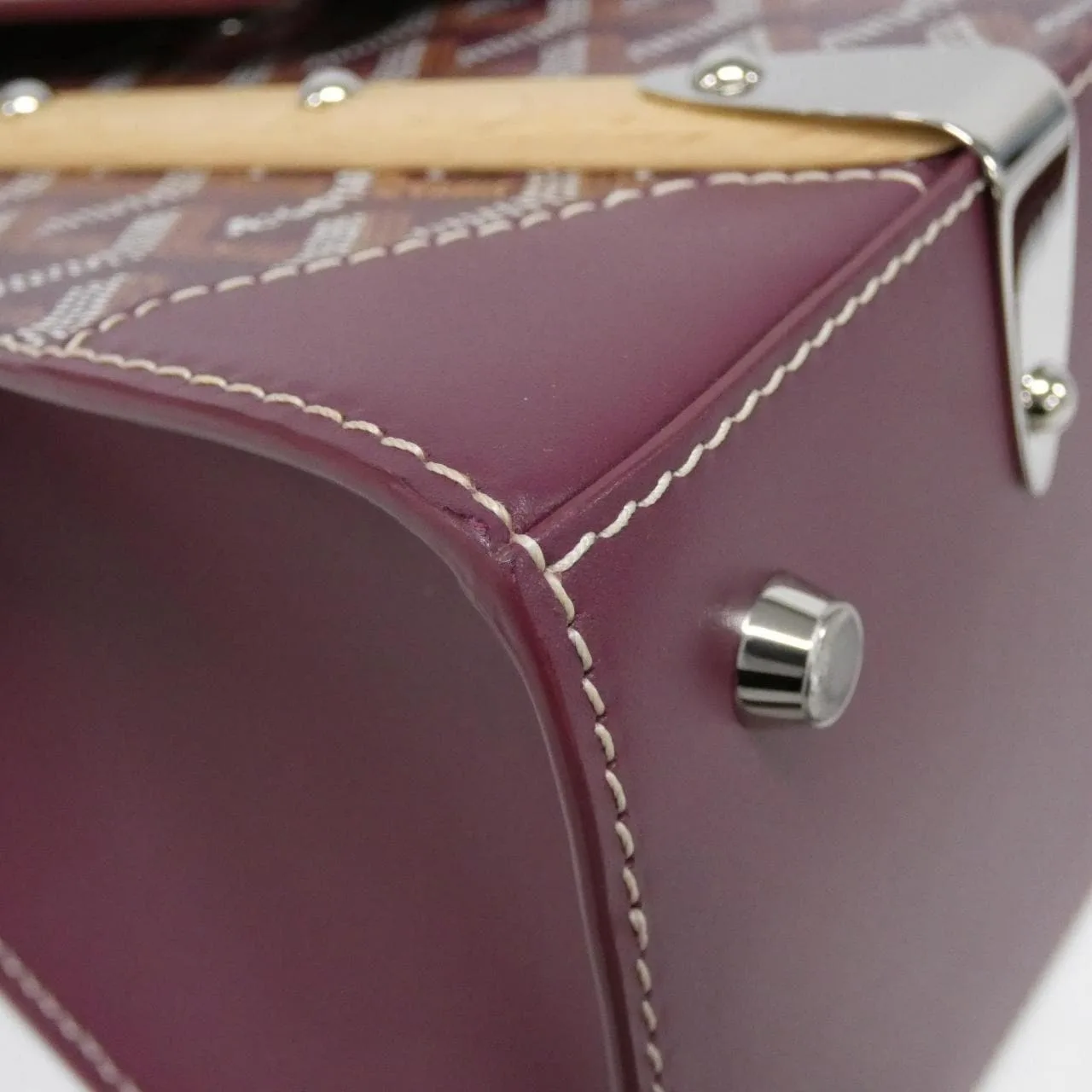 GOYARD Saigon Handbag Canvas 黑色 帆布 中古品A - 縮圖 3