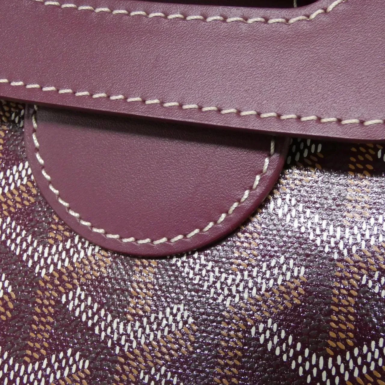 GOYARD Saigon Handbag Canvas 黑色 帆布 中古品A - 縮圖 4