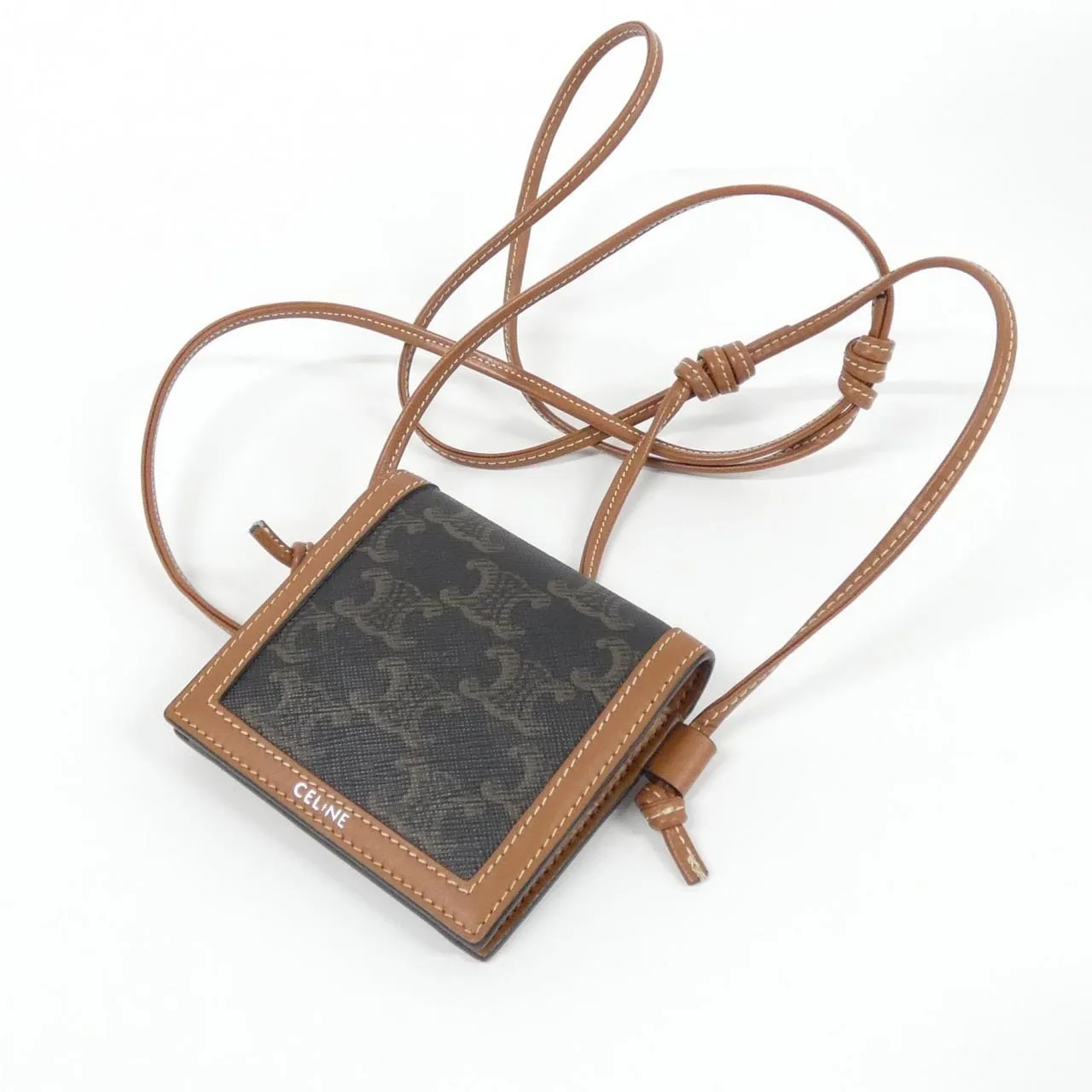 CELINE 10L252EV2 Wallet Canvas 黑色 帆布 中古品A - 縮圖 3