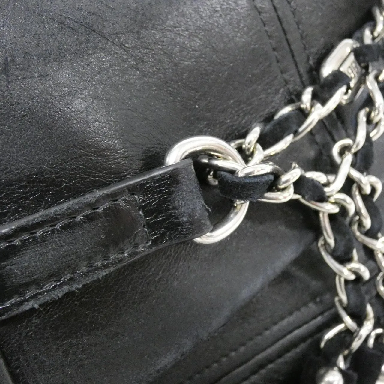 BALENCIAGA 829490 Shoulder Leather 黑色 皮革 中古品A - 縮圖 6