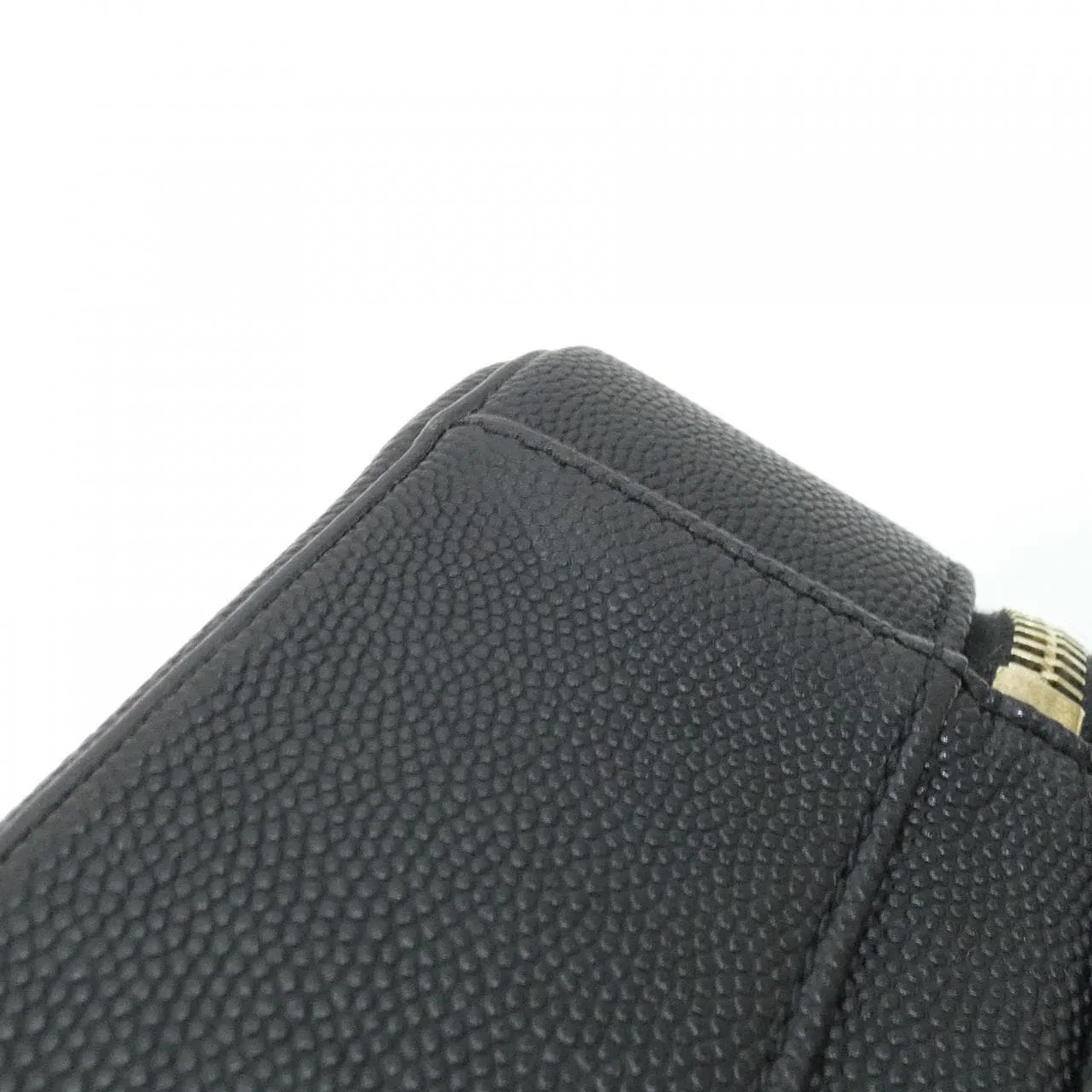 CHANEL 93343 Shoulder Grained Calfskin 黑色 荔枝紋牛皮 中古品A - 縮圖 3