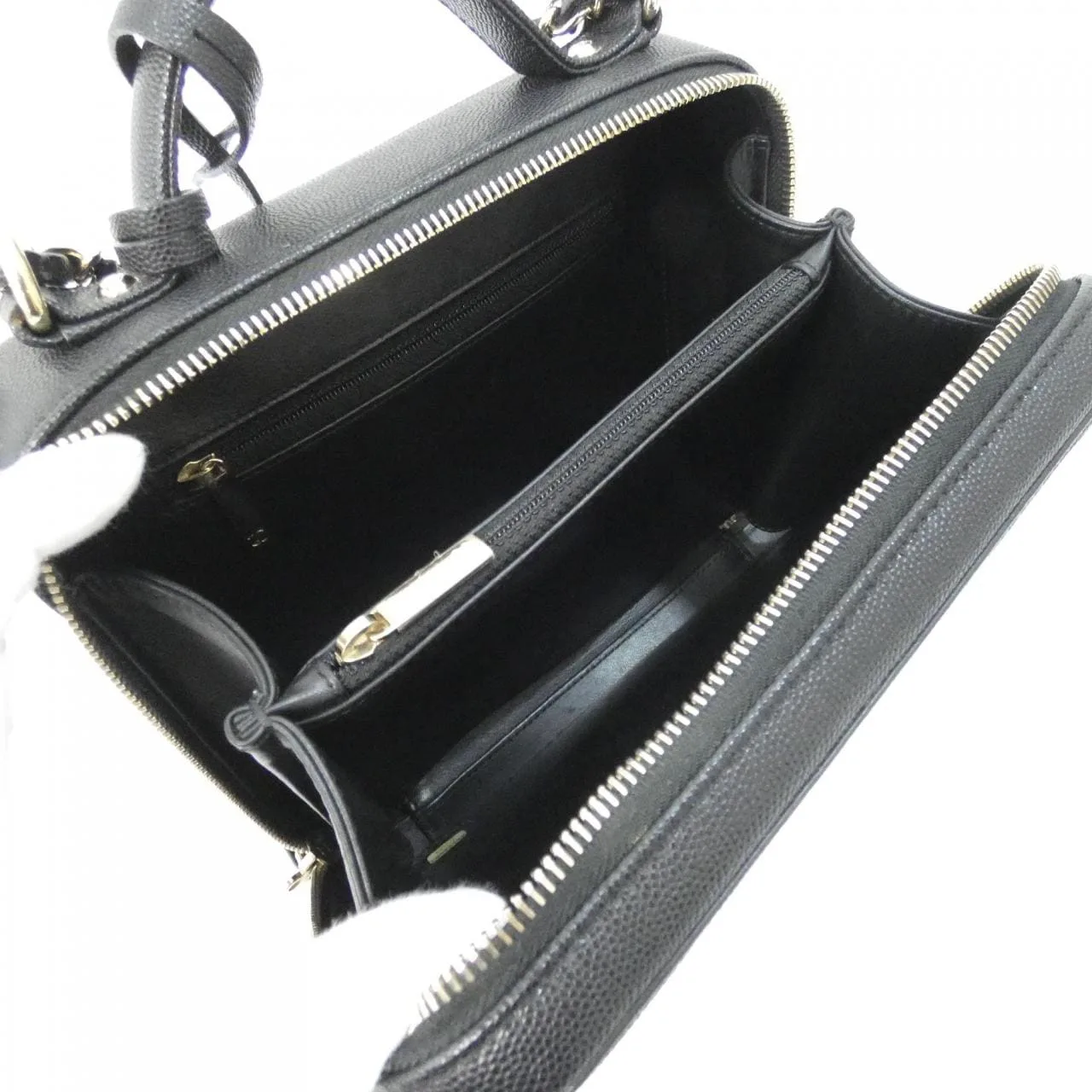 CHANEL 93343 Shoulder Grained Calfskin 黑色 荔枝紋牛皮 中古品A - 縮圖 8