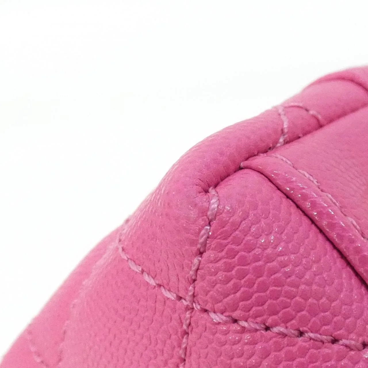 CHANEL Coco Handle AS2215 Handbag Grained Calfskin 粉色 荔枝紋牛皮 中古品A - 縮圖 3