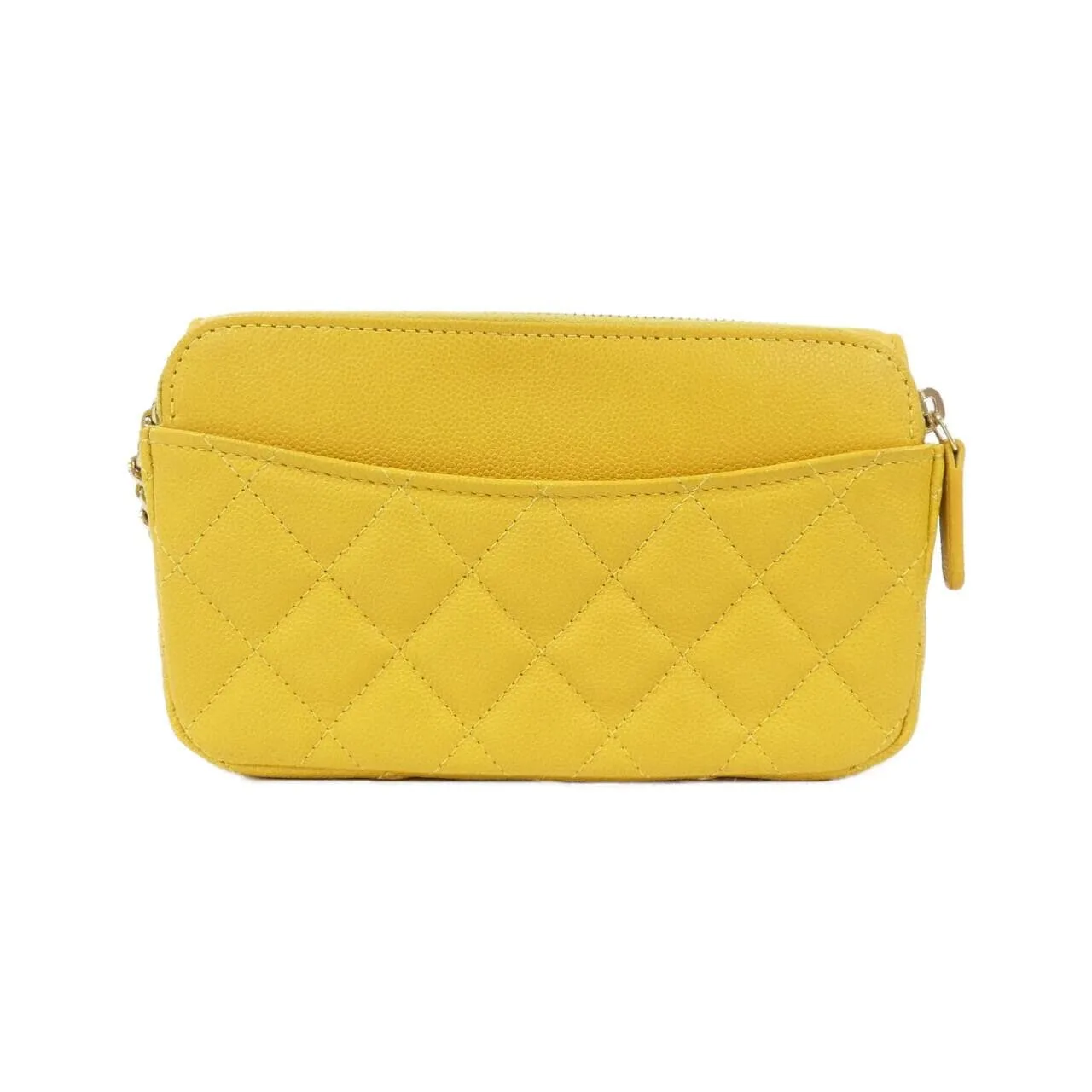 CHANEL Timeless Classic AP2096 Wallet Grained Calfskin 黃色 荔枝紋牛皮 中古品A - 縮圖 2