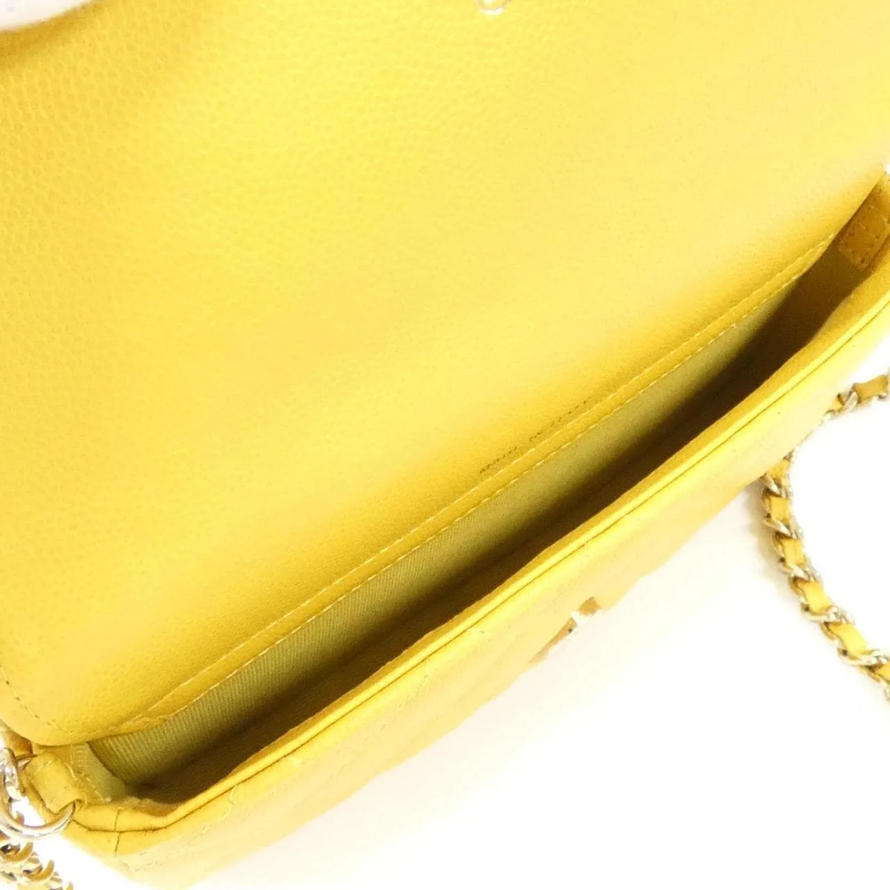 CHANEL Timeless Classic AP2096 Wallet Grained Calfskin 黃色 荔枝紋牛皮 中古品A - 縮圖 7