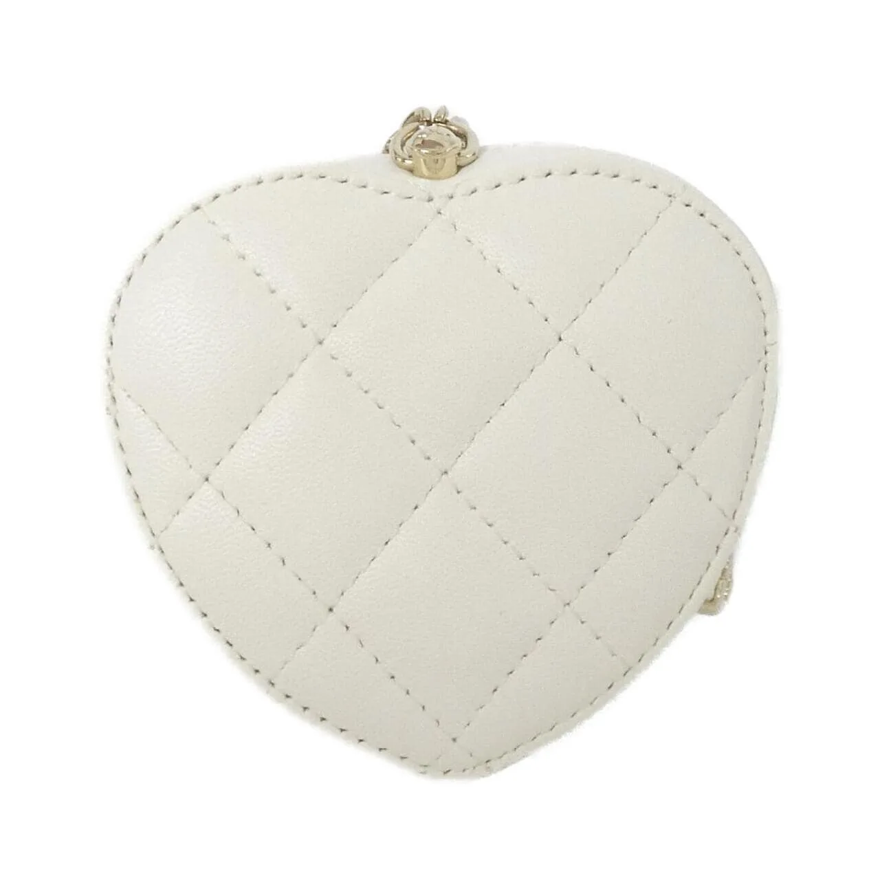 CHANEL Timeless Classic AP2783 Coin Case Lambskin 白色 羊皮 中古品A - 縮圖 2