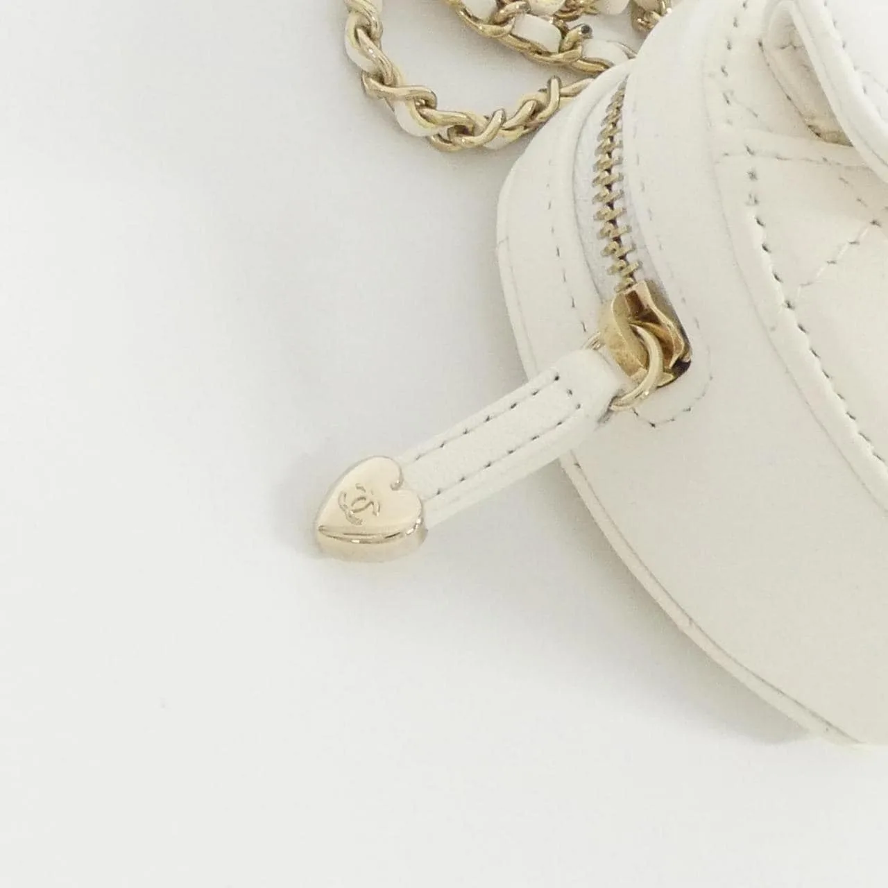 CHANEL Timeless Classic AP2783 Coin Case Lambskin 白色 羊皮 中古品A - 縮圖 4