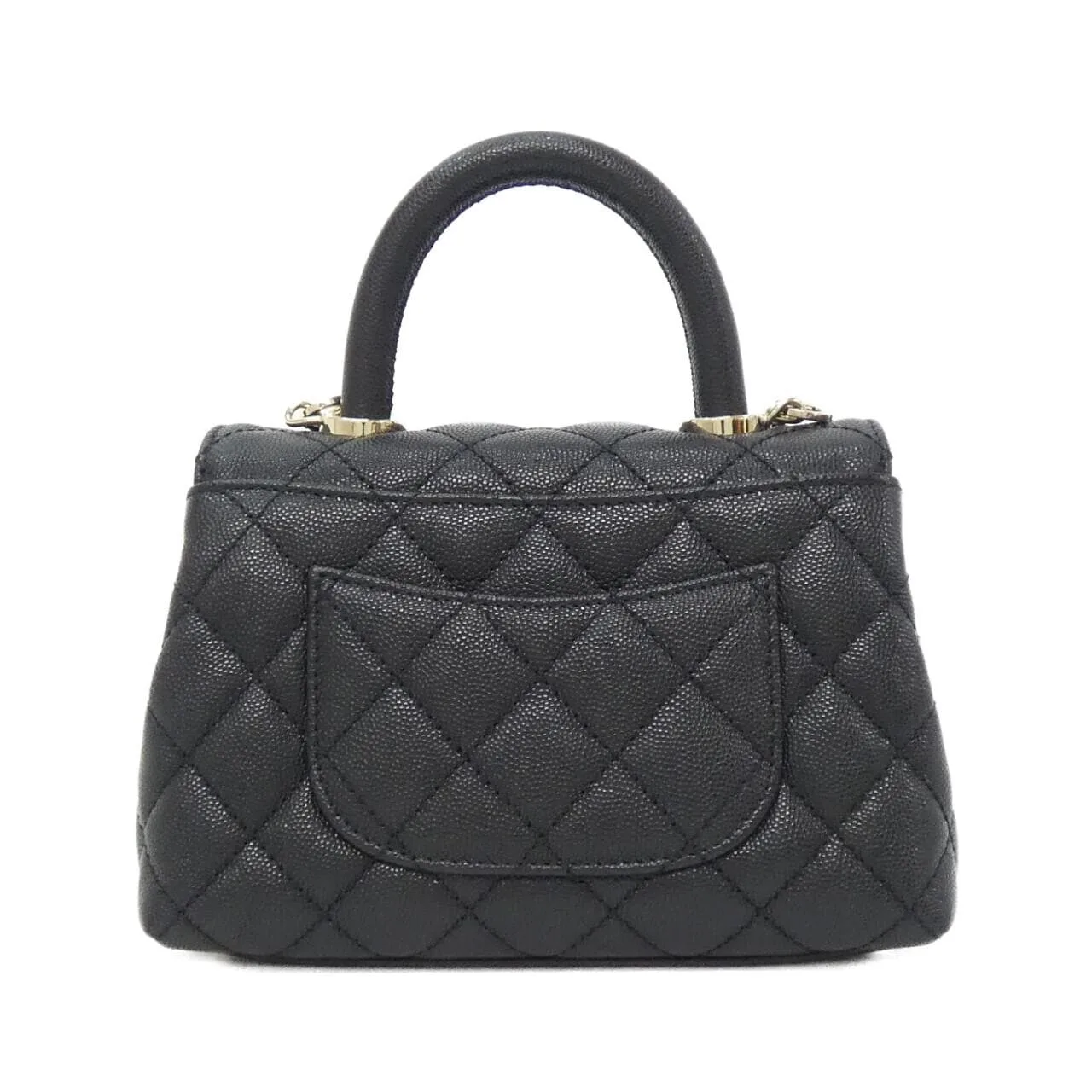 CHANEL Coco Handle AS2215 Handbag Grained Calfskin 2