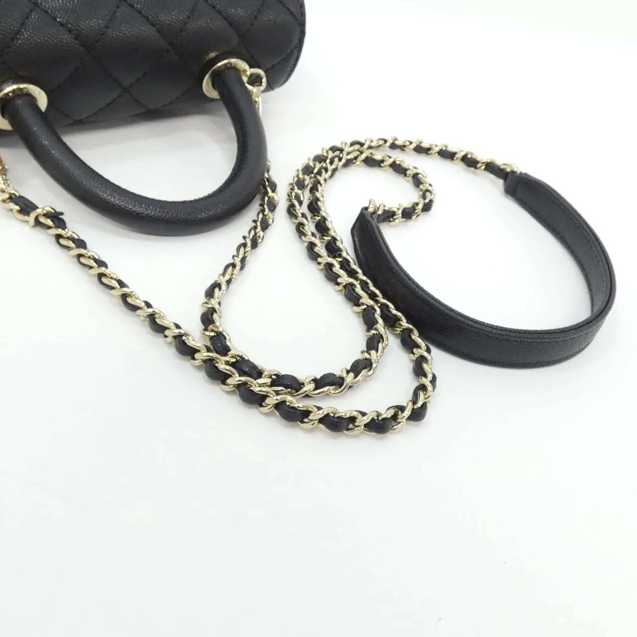 CHANEL Coco Handle AS2215 Handbag Grained Calfskin 5
