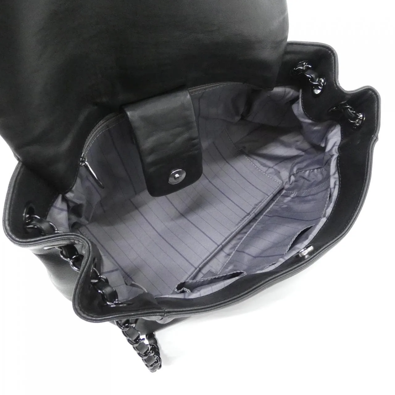 CHANEL 35874 Shoulder Lambskin Black Lambskin Rank A - Thumbnail 9