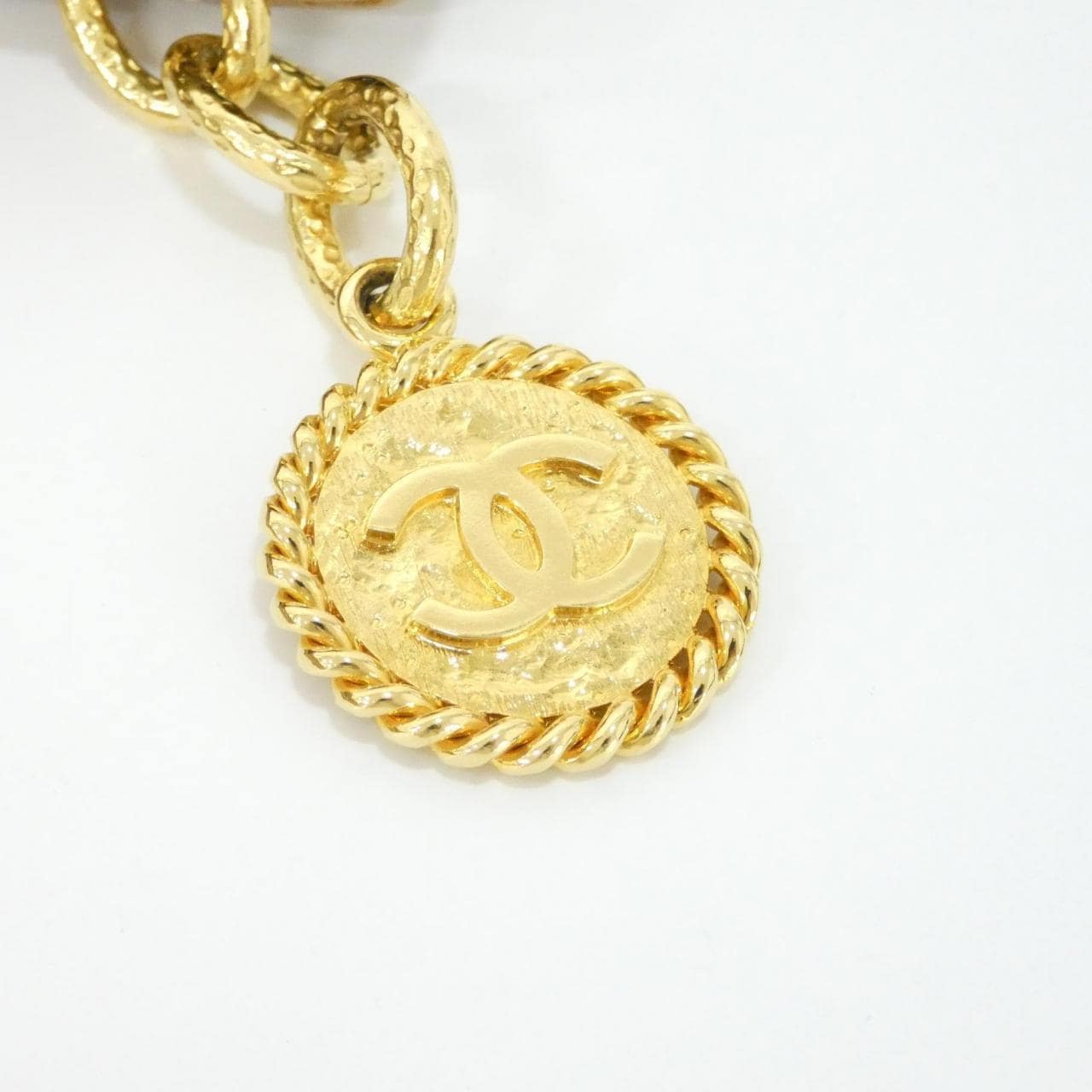 CHANEL Matelasse 1804 Handbag Grained Calfskin 米色 荔枝紋牛皮 中古品A - 縮圖 6