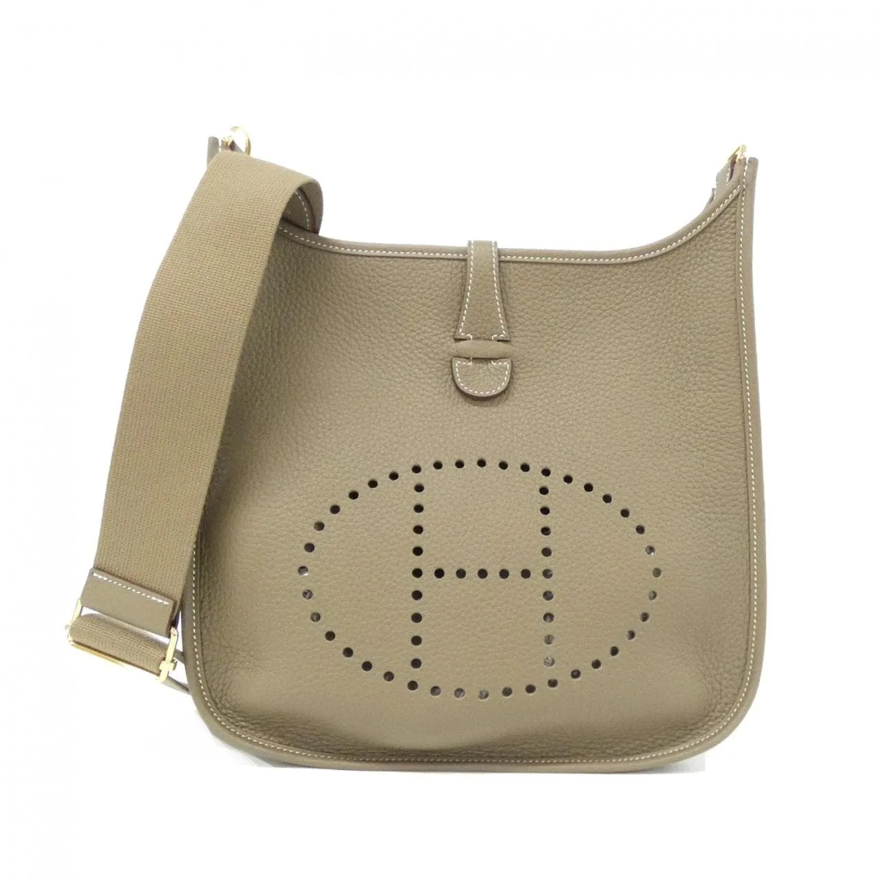 HERMES Evelyne 056277CC Shoulder Clemence Etoupe