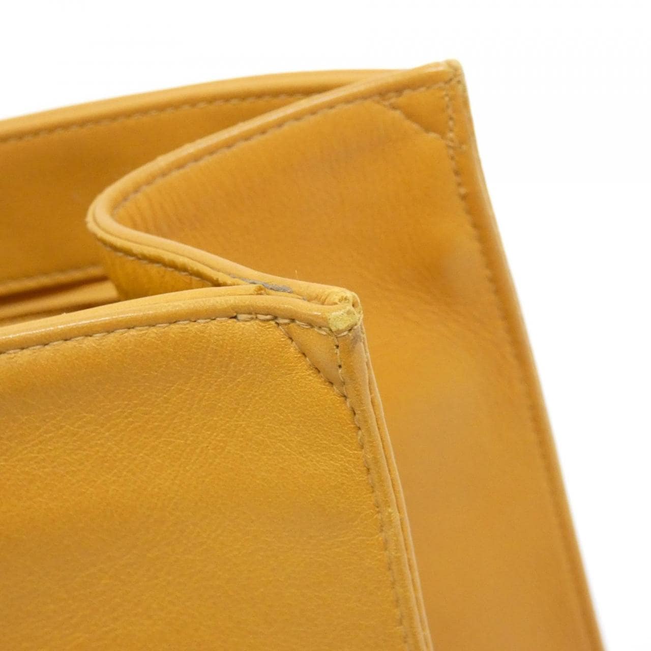 CHANEL Handbag Lambskin 橙色 羊皮 中古品A - 縮圖 4