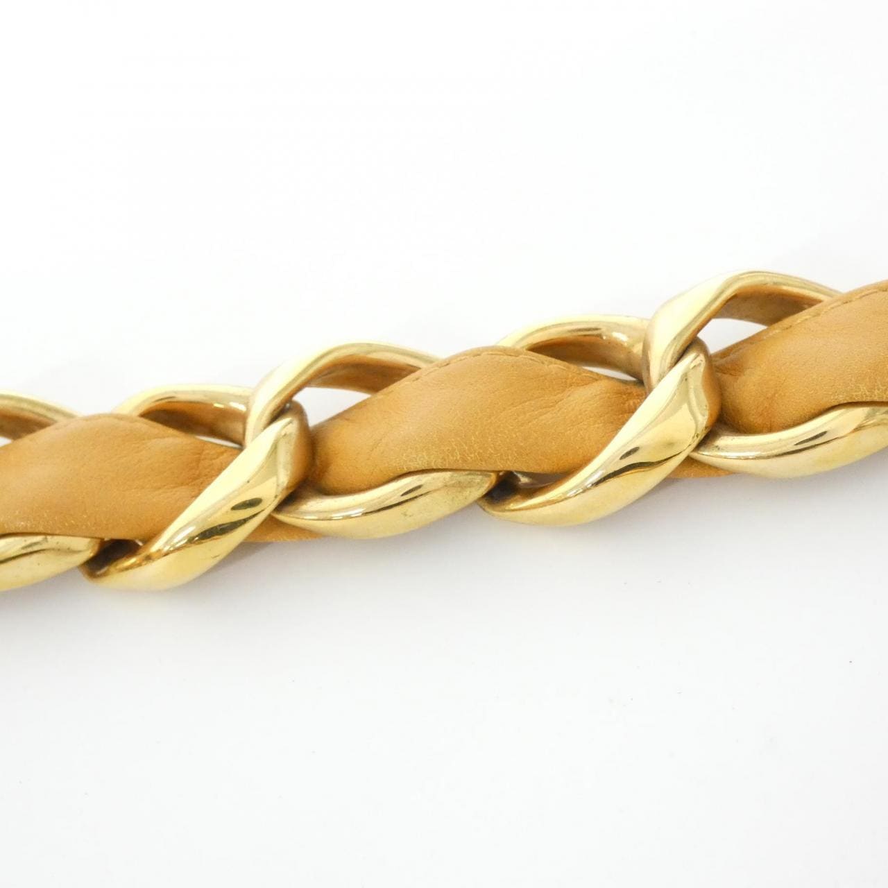 CHANEL Handbag Lambskin 橙色 羊皮 中古品A - 縮圖 6