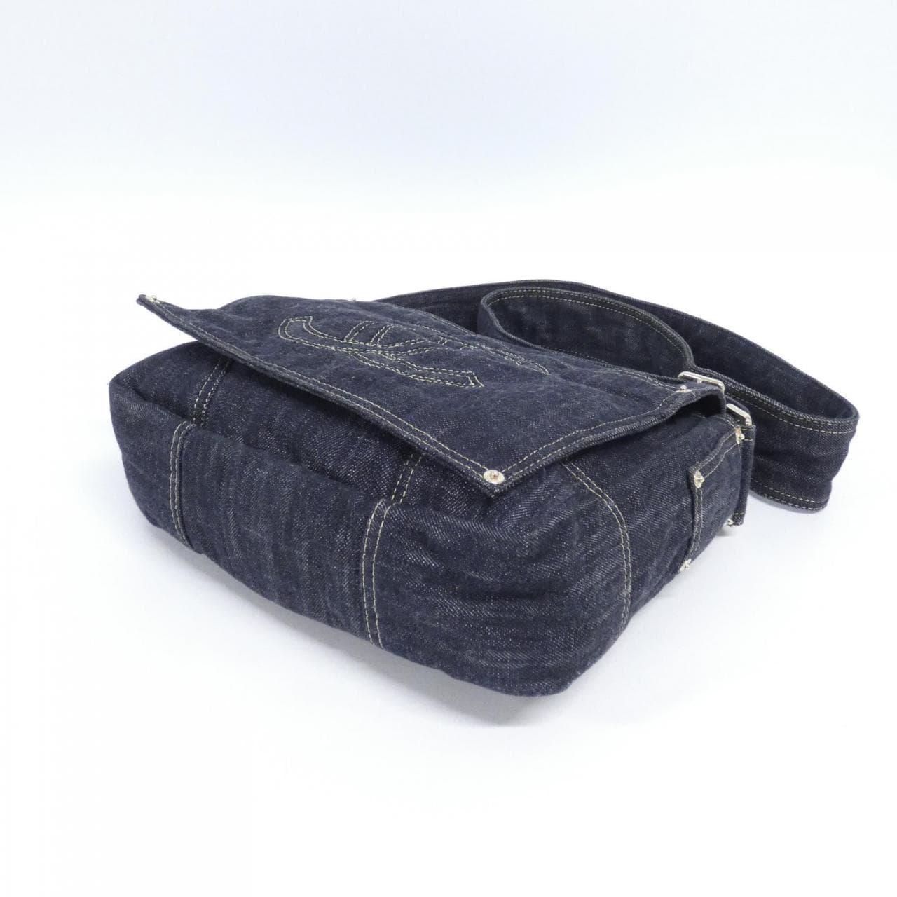 CHANEL 31987 Shoulder Denim Blue Denim - Thumbnail 3