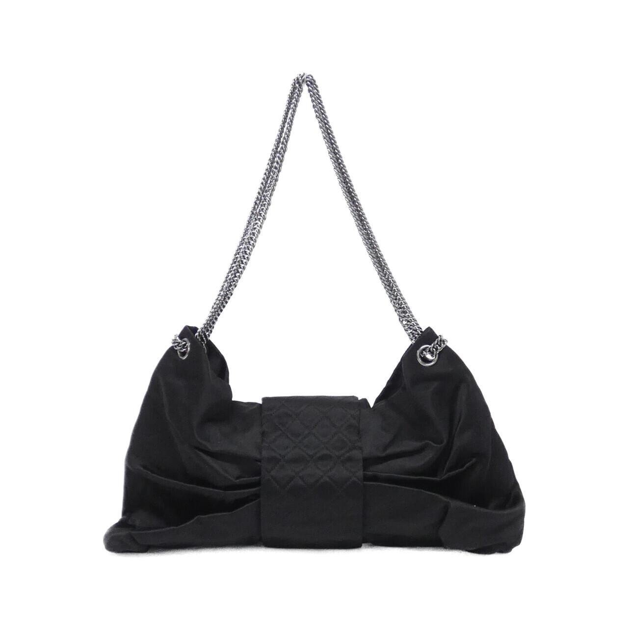 CHANEL 38446 Shoulder Satin Black Satin - Thumbnail 2