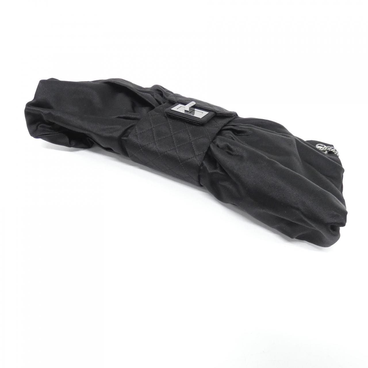 CHANEL 38446 Shoulder Satin Black Satin - Thumbnail 3