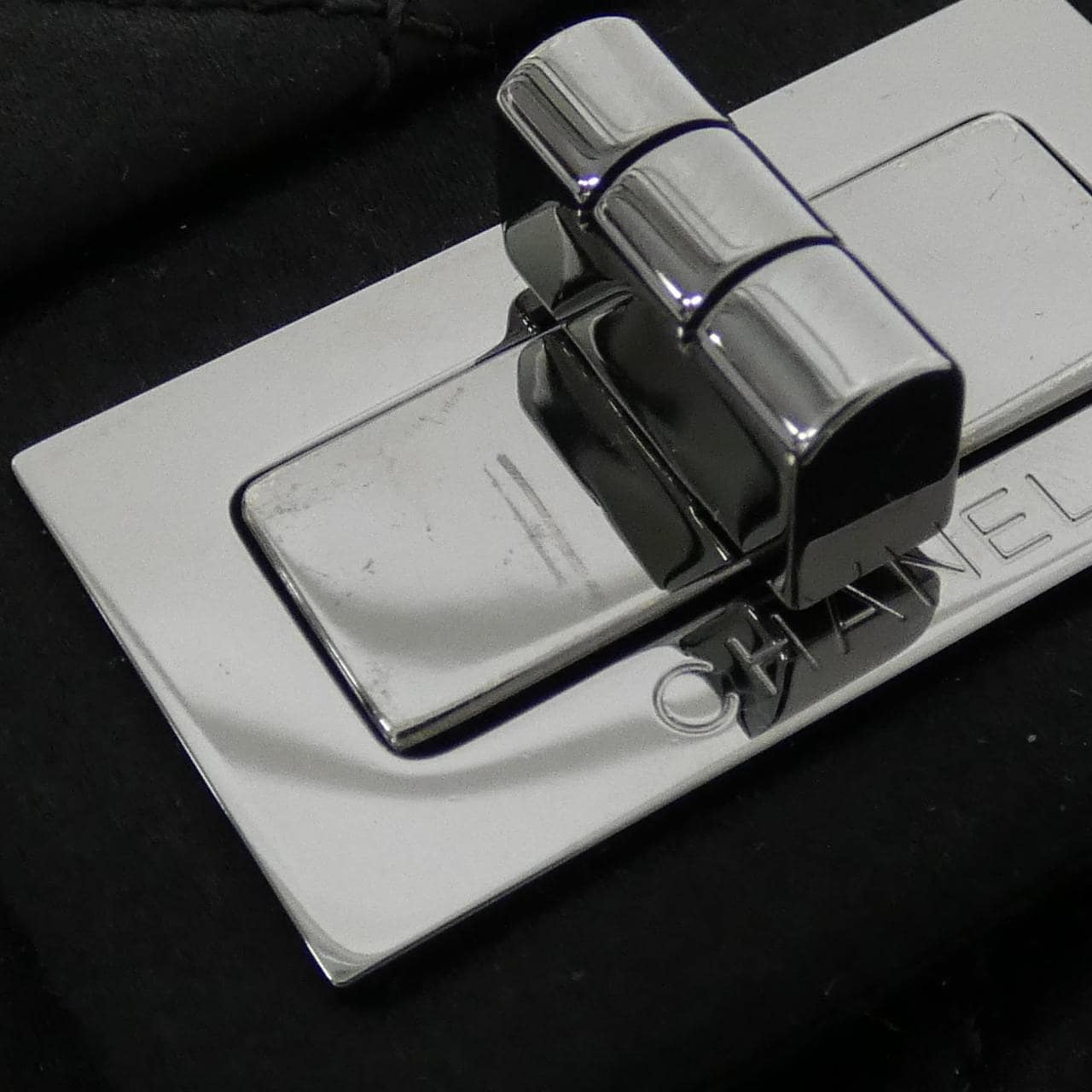 CHANEL 38446 Shoulder Satin Black Satin - Thumbnail 5