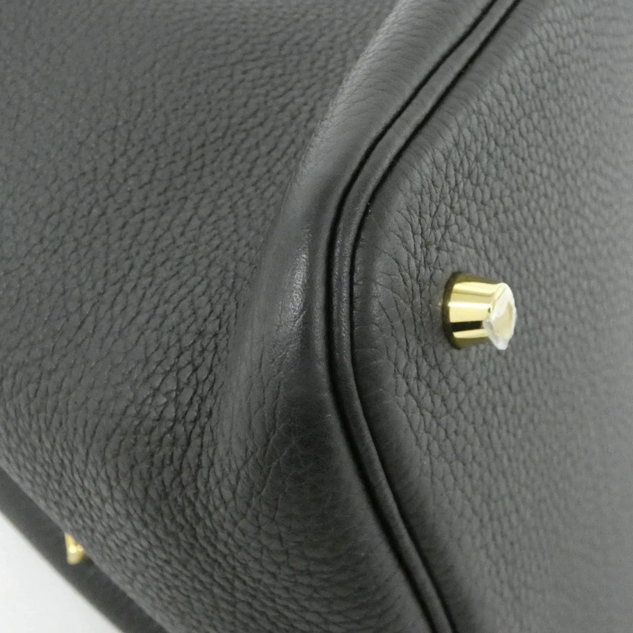 HERMES Picotin 060991CC Handbag Clemence Black Clemence Leather Rank A - Thumbnail 2