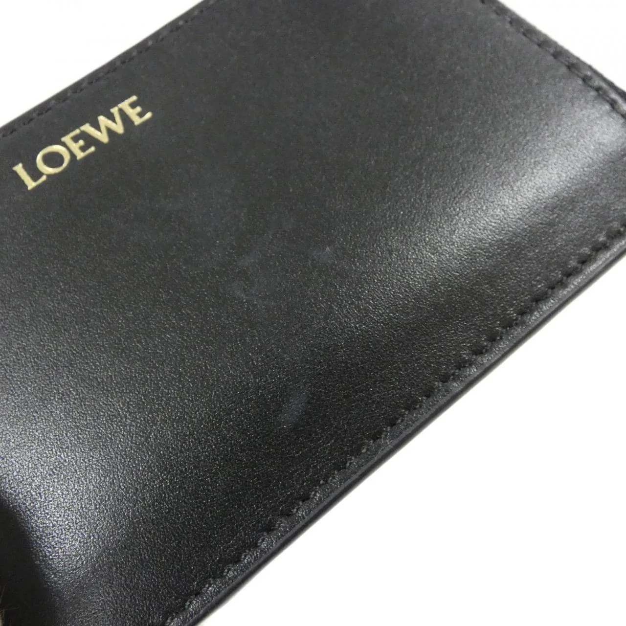 LOEWE CEM1Z40X02 Coin Case 黑色 中古品A - 縮圖 4