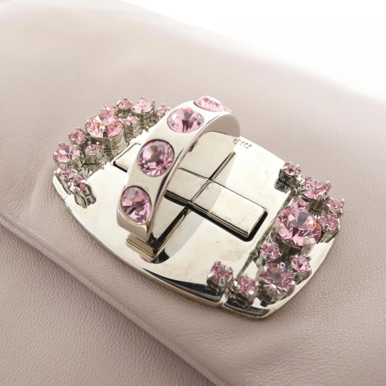 MIU MIU RP0199 Handbag Leather 粉色 皮革 中古品B - 縮圖 5