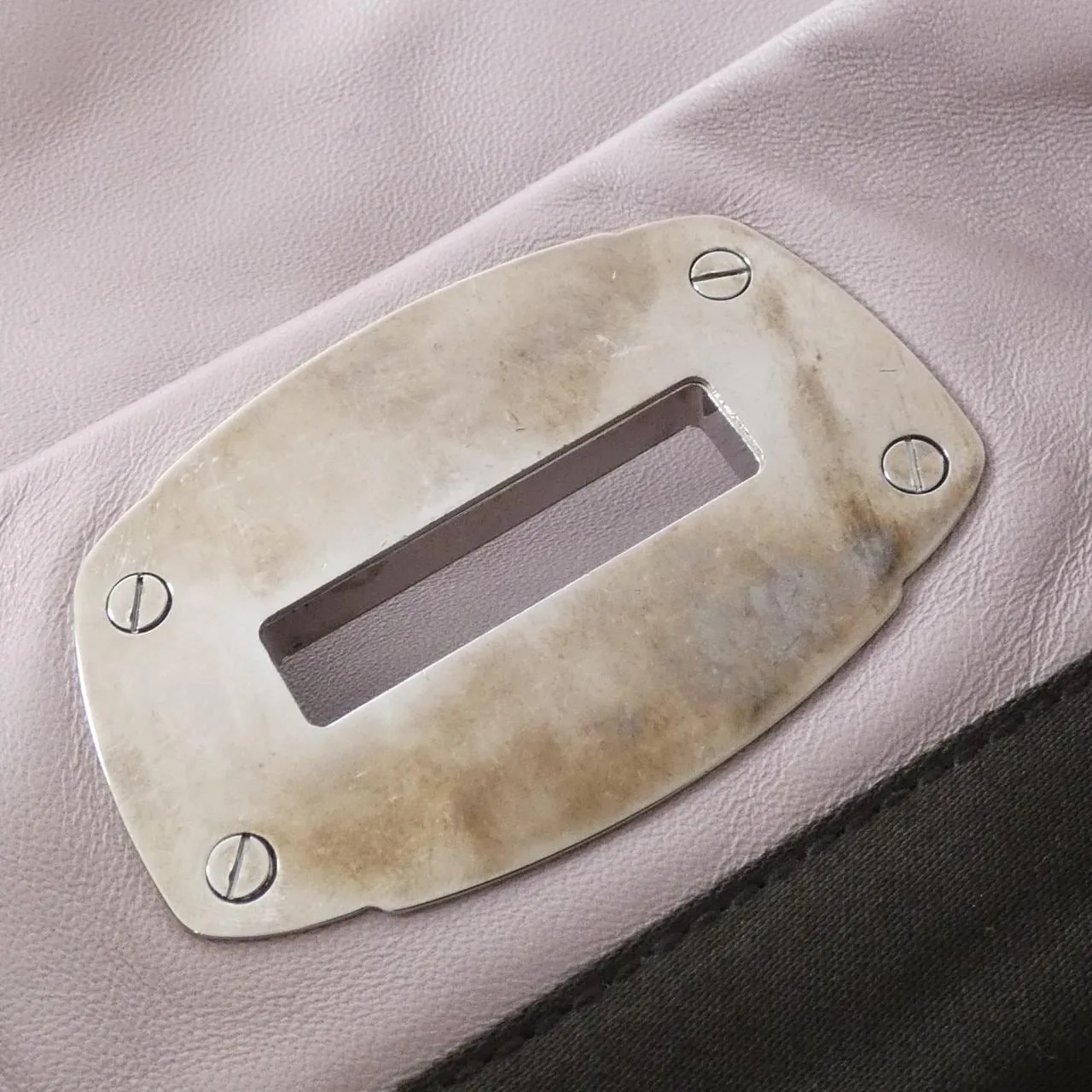 MIU MIU RP0199 Handbag Leather 粉色 皮革 中古品B - 縮圖 9