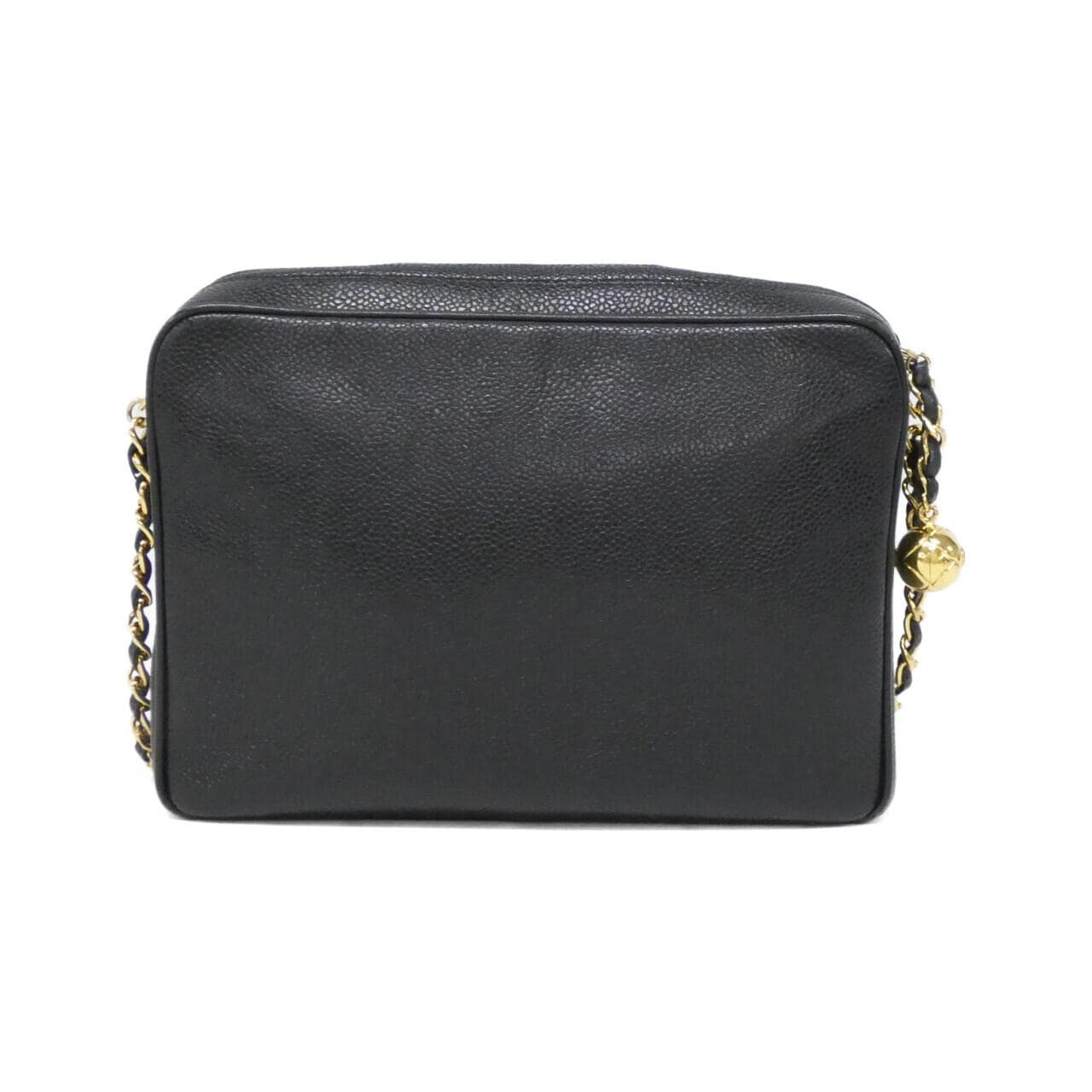CHANEL Shoulder Bag Caviar Leather 黑色 Caviar Leather 中古品A - 縮圖 2