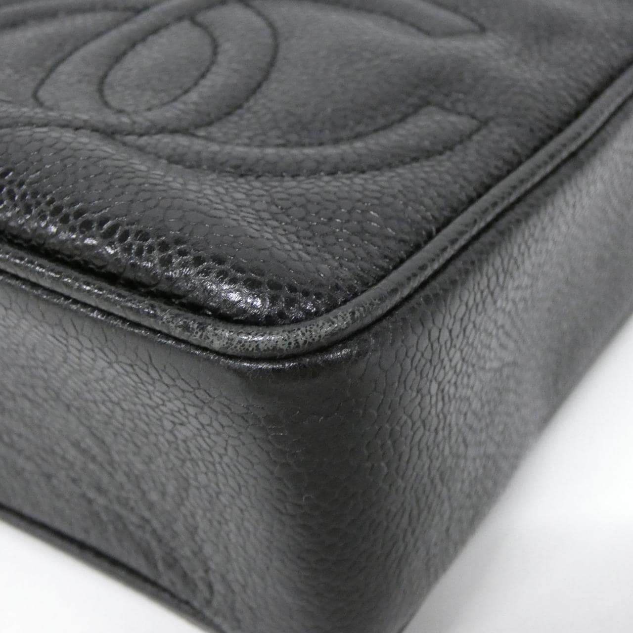 CHANEL Shoulder Bag Caviar Leather 黑色 Caviar Leather 中古品A - 縮圖 3