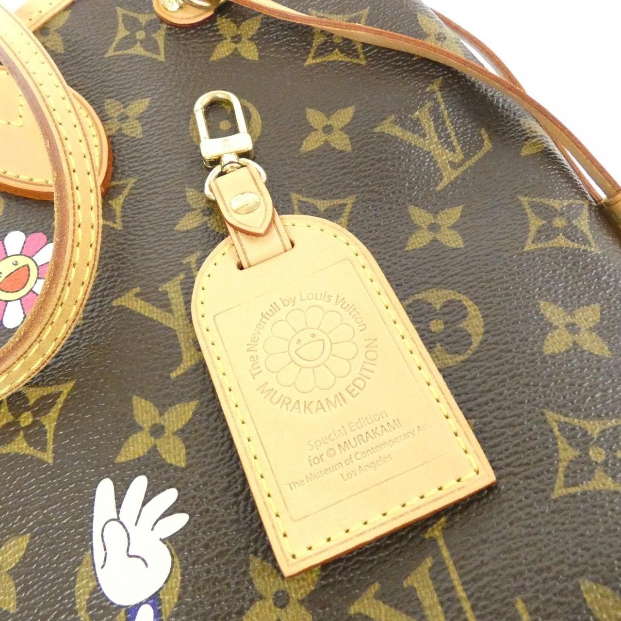 LOUIS VUITTON Neverfull M95559 Bag Monogram 黑色 Monogram 中古品A - 縮圖 4