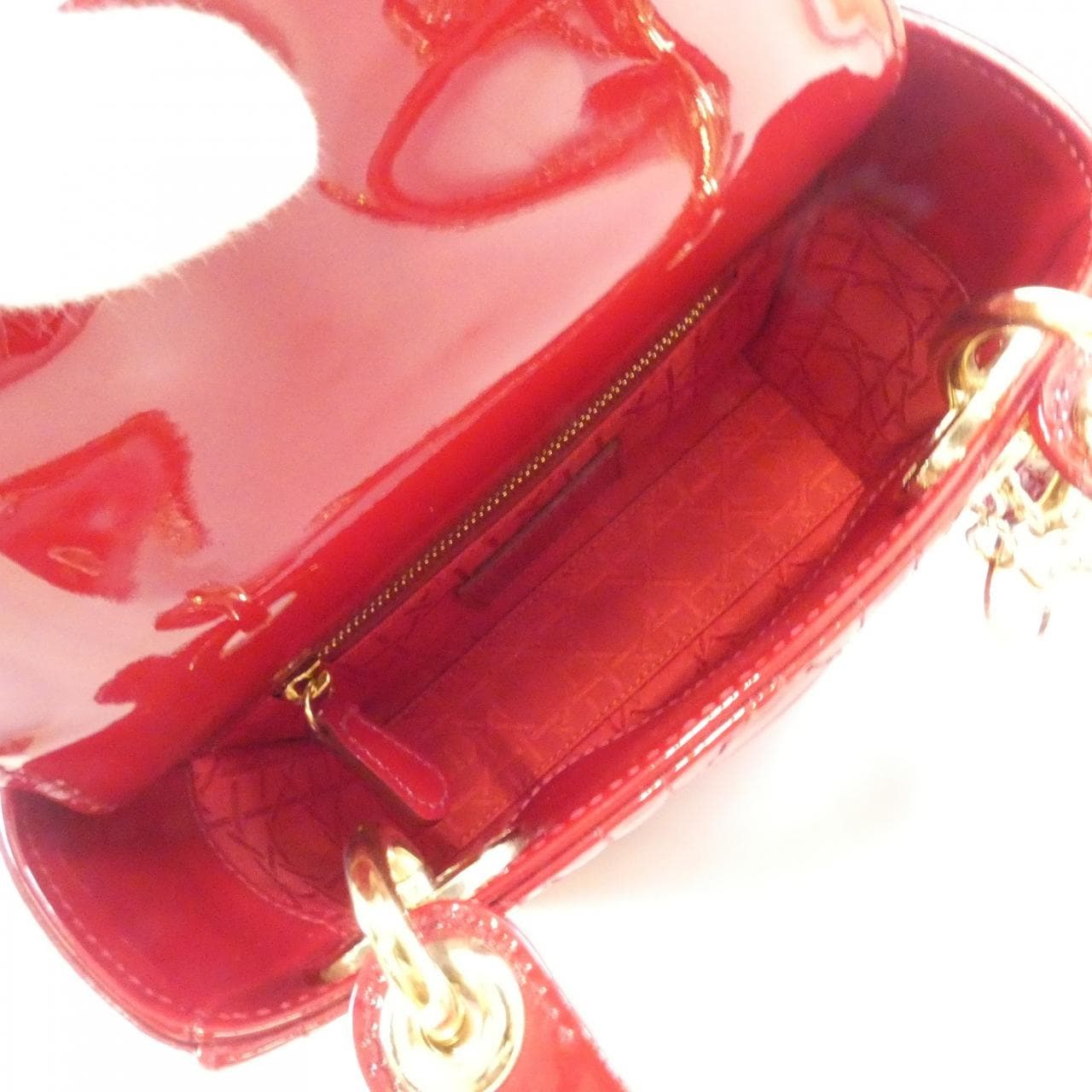 DIOR Lady Dior M0505OVRB Bag Patent Leather 黑色 漆皮 中古品A - 縮圖 6