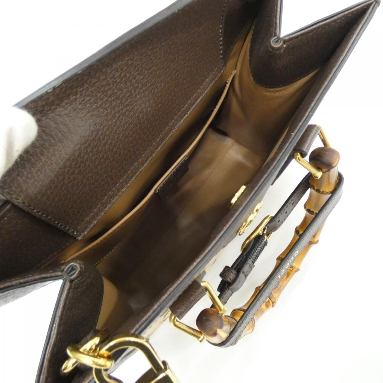 GUCCI Diana 660195 UKMBT Bag Canvas Black Canvas - Thumbnail 10