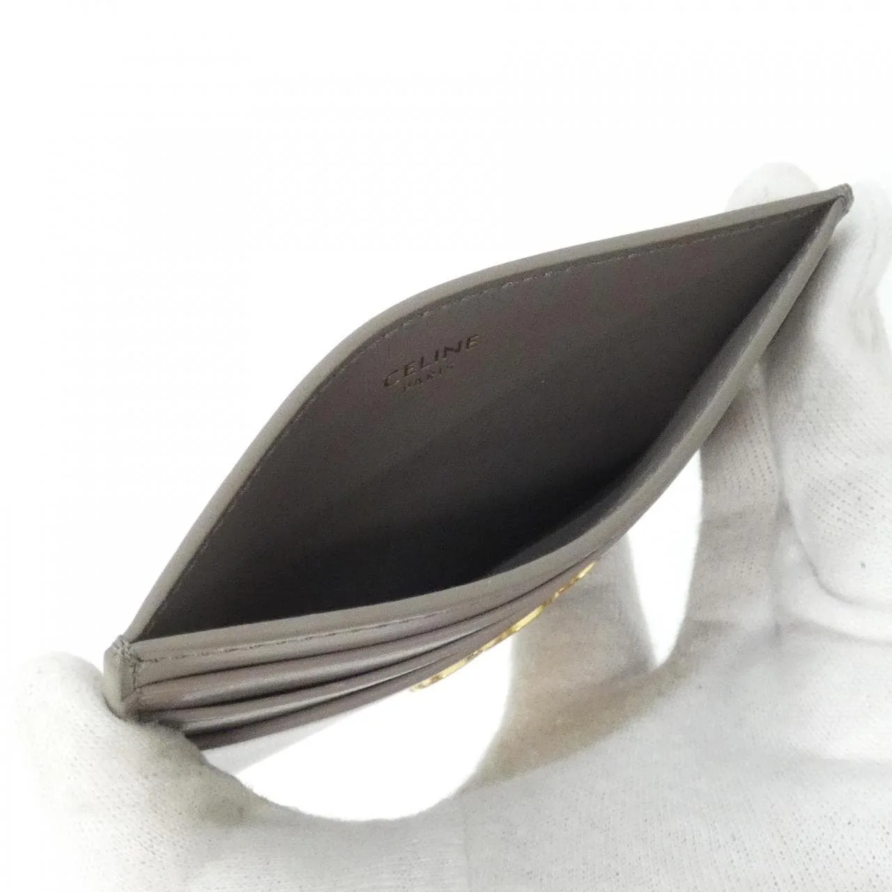 CELINE 10L833DPV Card Case 黑色 中古品A - 縮圖 6