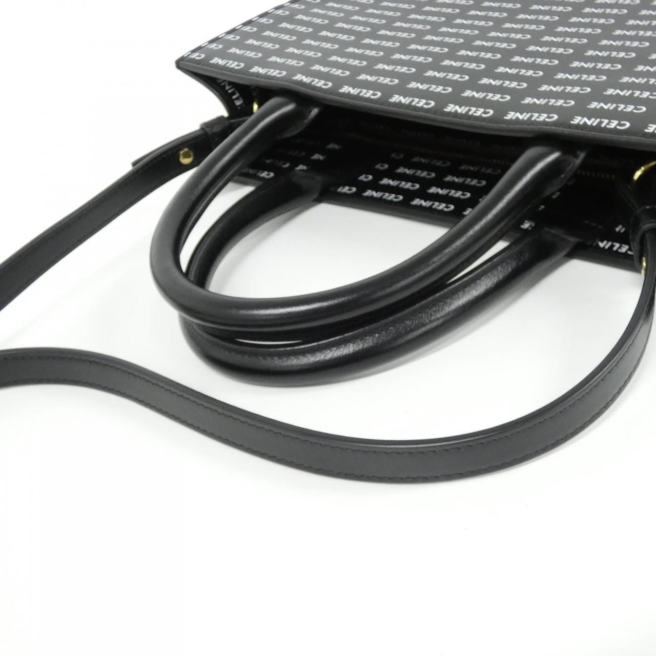 CELINE Cabas 191542DT2 Bag Canvas 黑色 帆布 中古品A - 縮圖 3