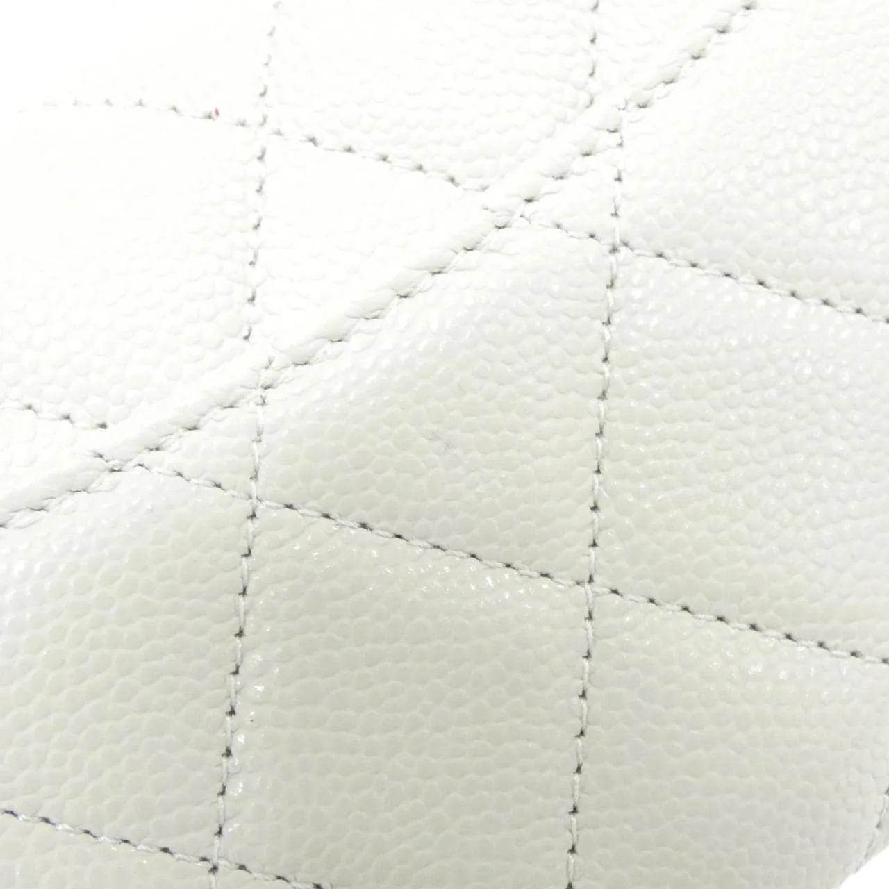 CHANEL Timeless Classic AP4096 Card Case Grained Calfskin 灰色 荔枝紋牛皮 中古品A - 縮圖 5