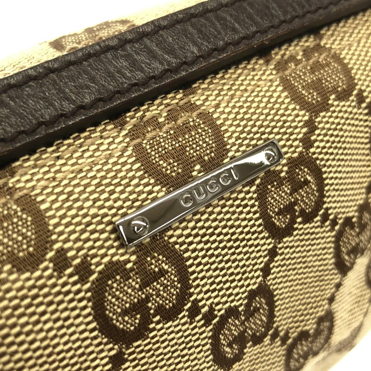 GUCCI 07198 Handbag Canvas Beige Canvas Rank A - Thumbnail 4