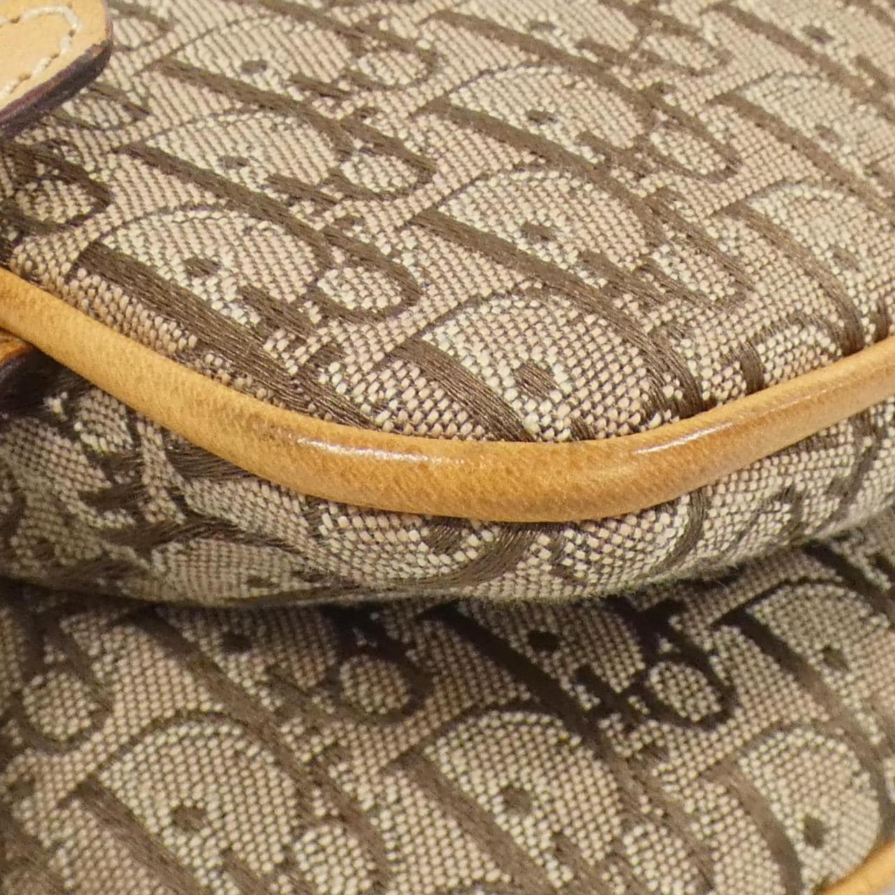 DIOR Shoulder Bag Canvas Beige Canvas Rank B - Thumbnail 3