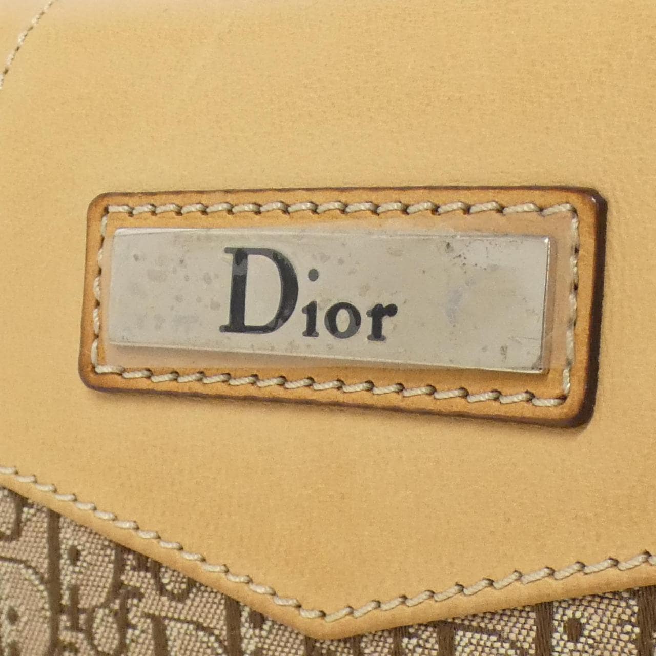 DIOR Shoulder Bag Canvas Beige Canvas Rank B - Thumbnail 4