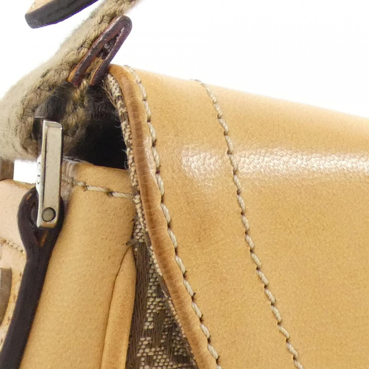 DIOR Shoulder Bag Canvas Beige Canvas Rank B - Thumbnail 5