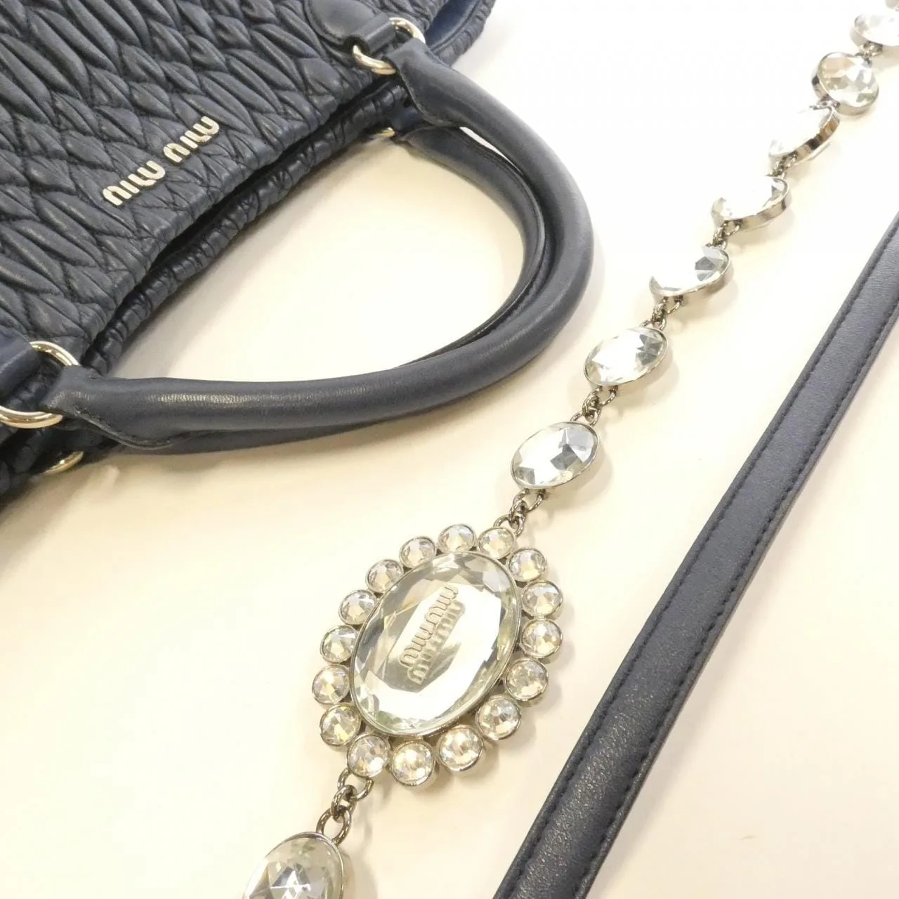 MIU MIU RN0896 Handbag 黑色 中古品A - 縮圖 5