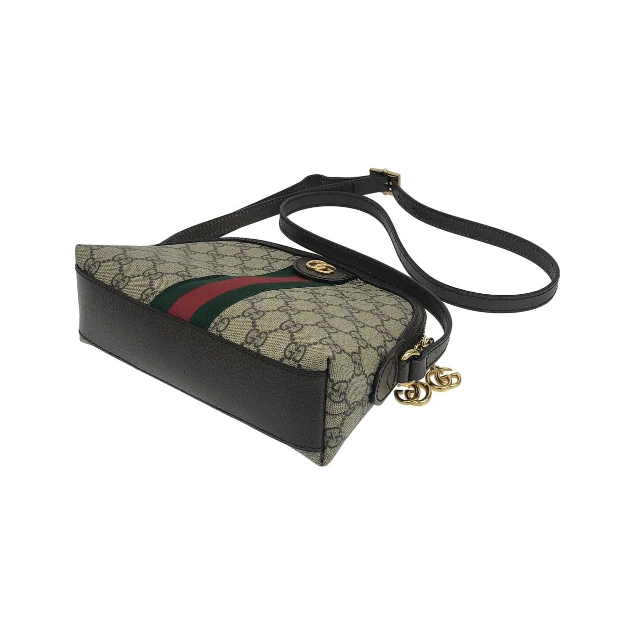GUCCI 499621 K05NG Shoulder Canvas 黑色 帆布 中古品A - 縮圖 3