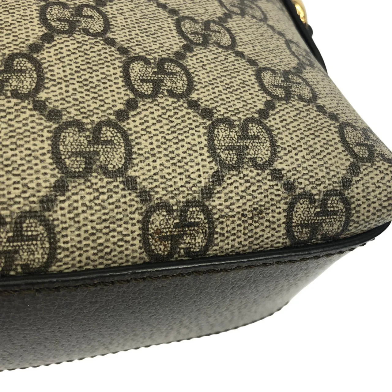 GUCCI 499621 K05NG Shoulder Canvas 黑色 帆布 中古品A - 縮圖 4