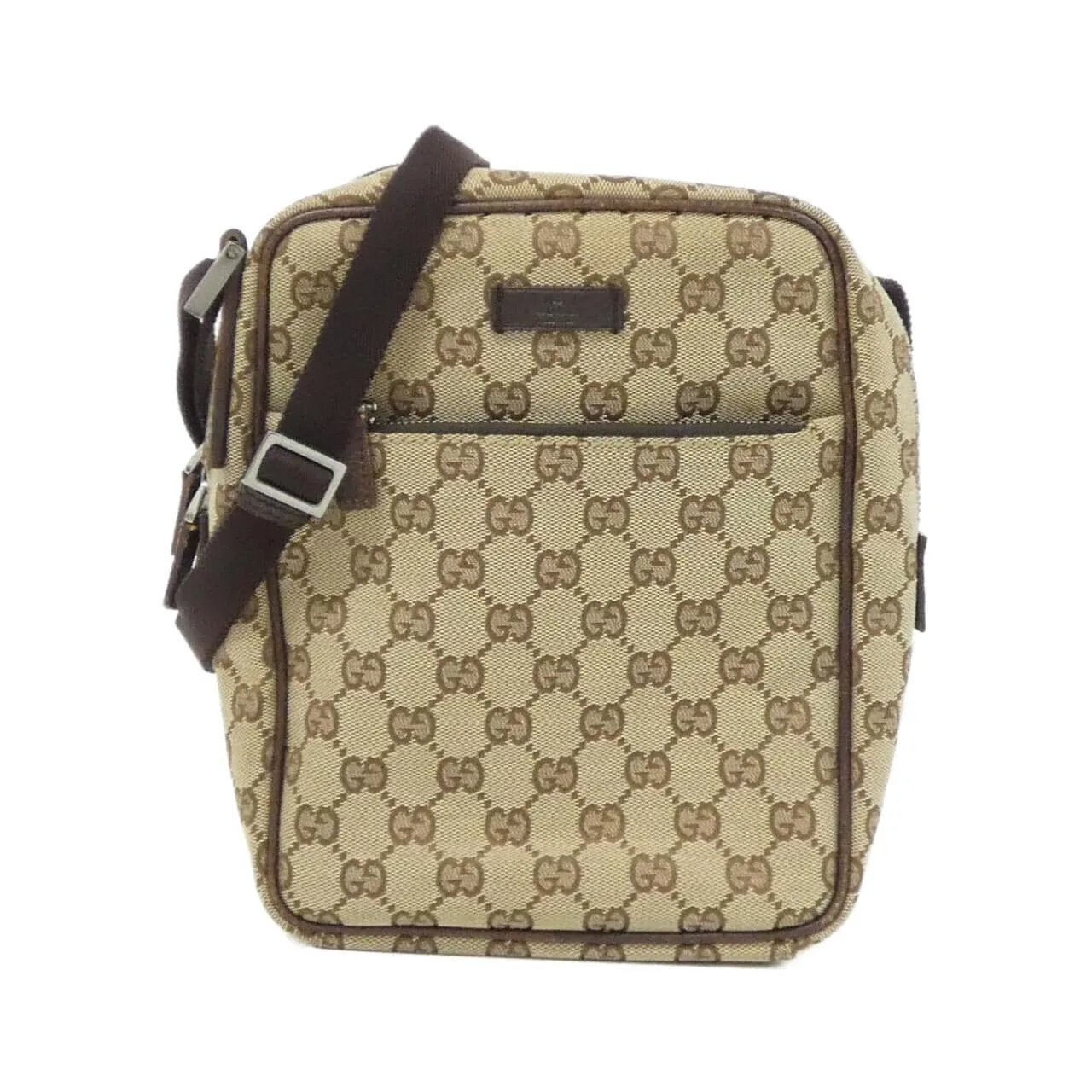 GUCCI 03136 Shoulder Canvas Beige