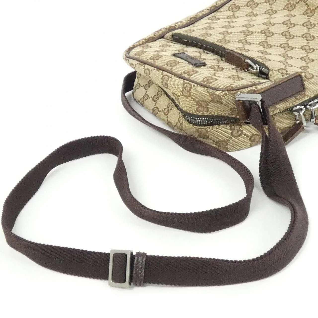 GUCCI 03136 Shoulder Canvas 米色 帆布 中古品B - 縮圖 9