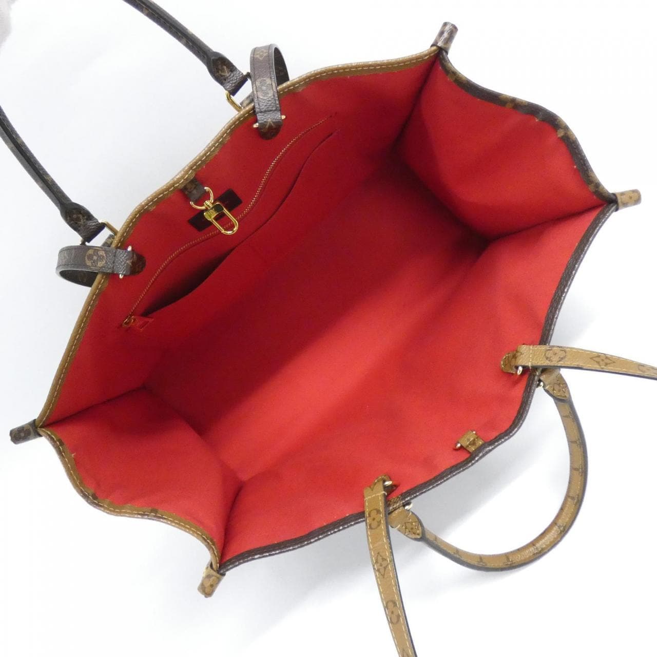 LOUIS VUITTON OnTheGo M44576 Bag Monogram 黑色 Monogram 中古品A - 縮圖 7